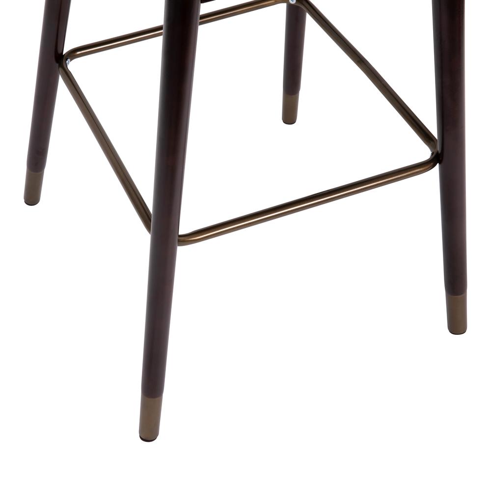 30" Mid-Back Barstoo, Black with Muted Bronze Accents. Picture 9