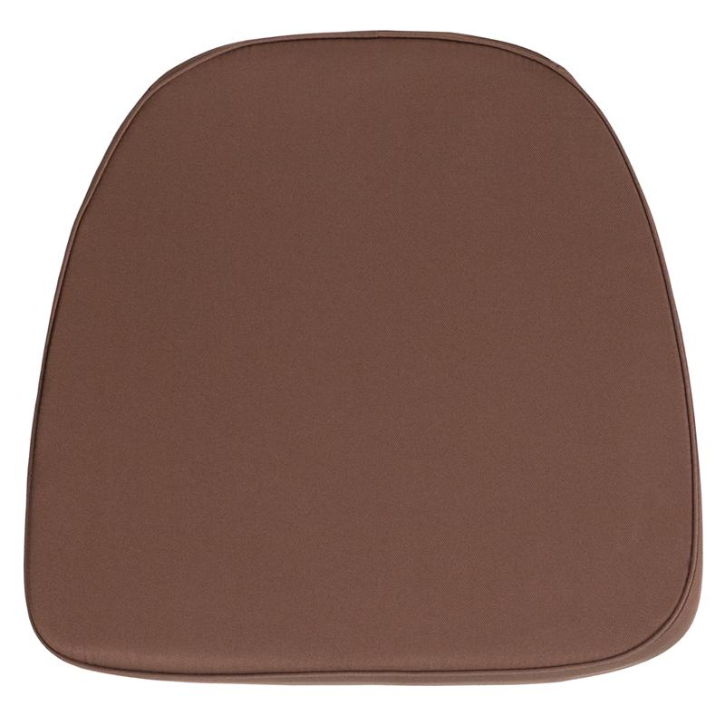 Soft Brown Fabric Chiavari Chair Cushion. Picture 1