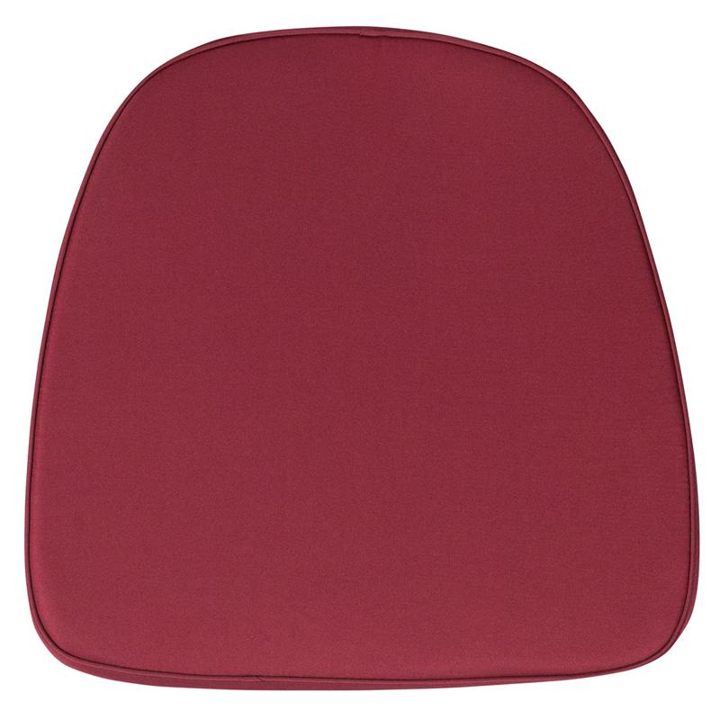 Soft Burgundy Fabric Chiavari Chair Cushion. Picture 1