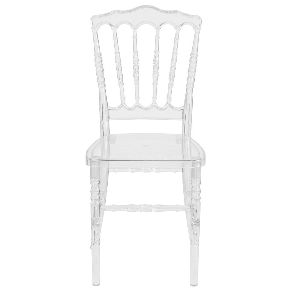 Elegance Crystal Ice Napoleon Stacking Chair. Picture 4