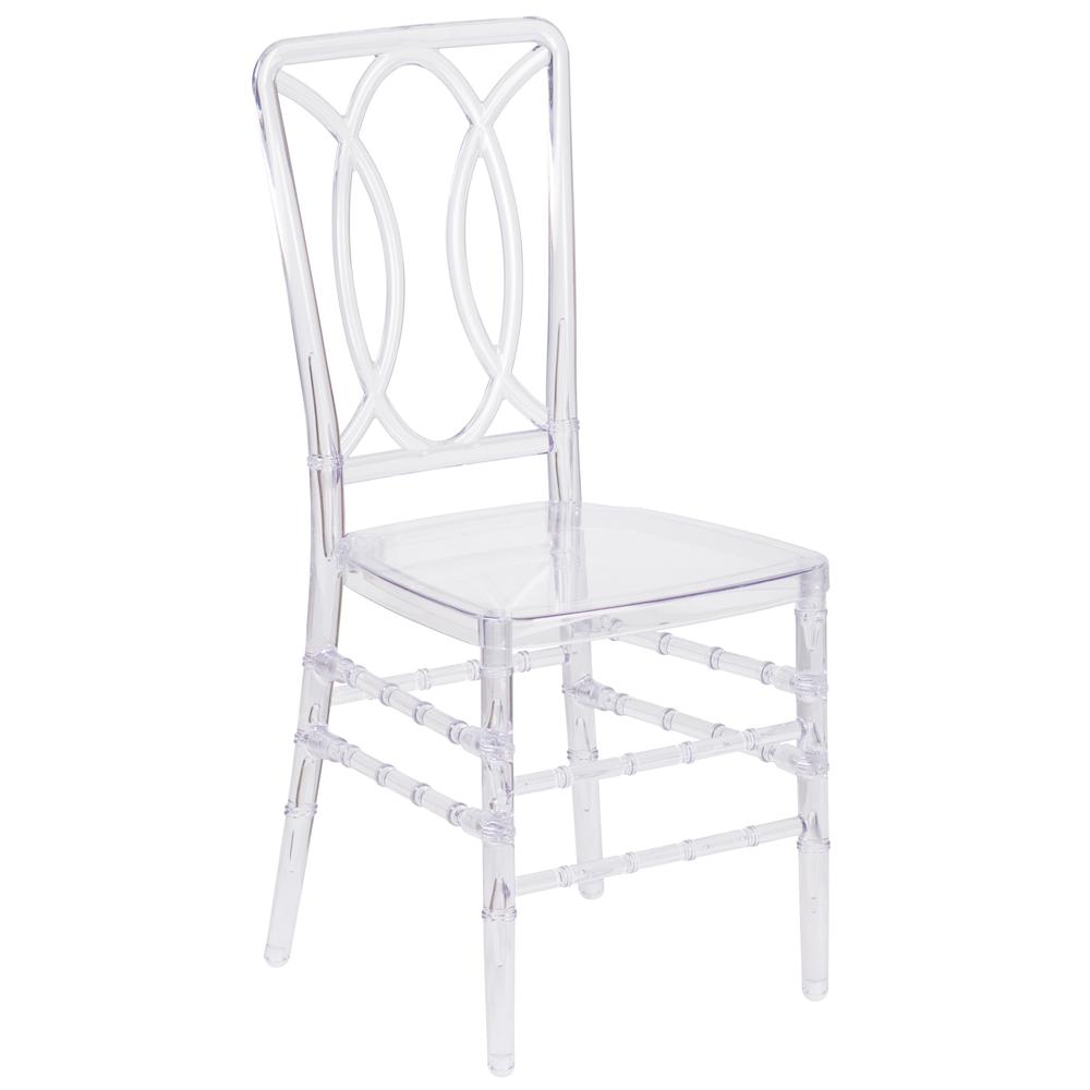 Crystal Ice Stacking Chair with Designer Back - Event Chair - UV Resistant. The main picture.