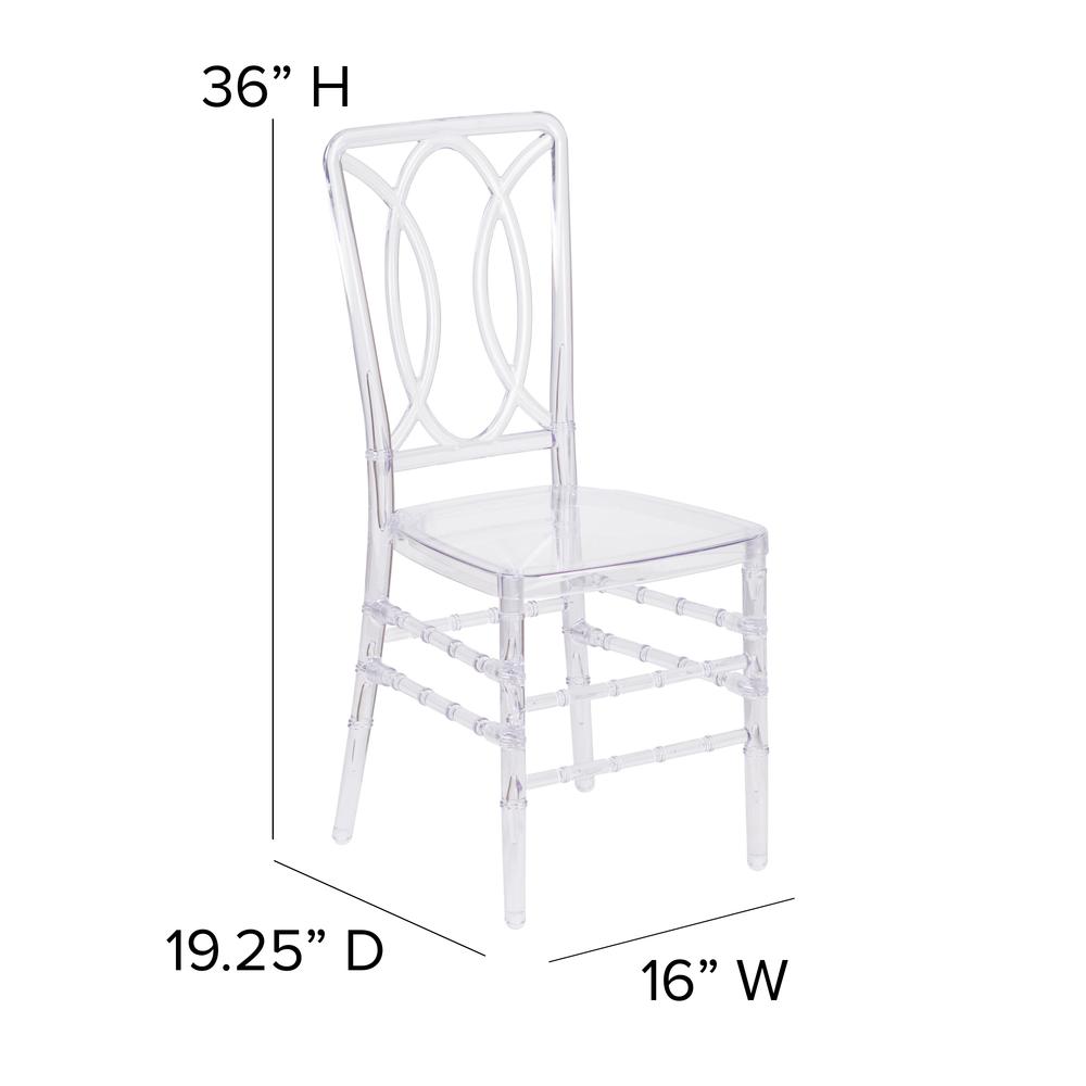 Crystal Ice Stacking Chair with Designer Back - Event Chair - UV Resistant. Picture 2