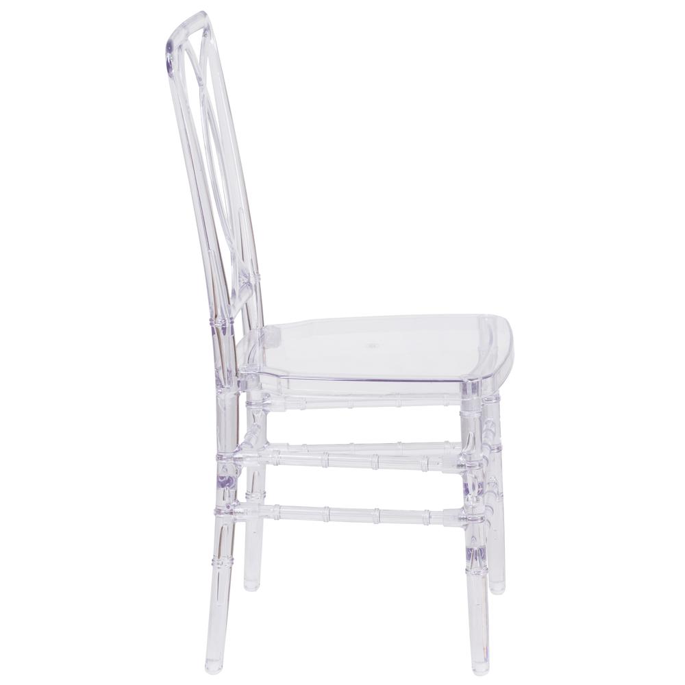 Crystal Ice Stacking Chair with Designer Back - Event Chair - UV Resistant. Picture 3