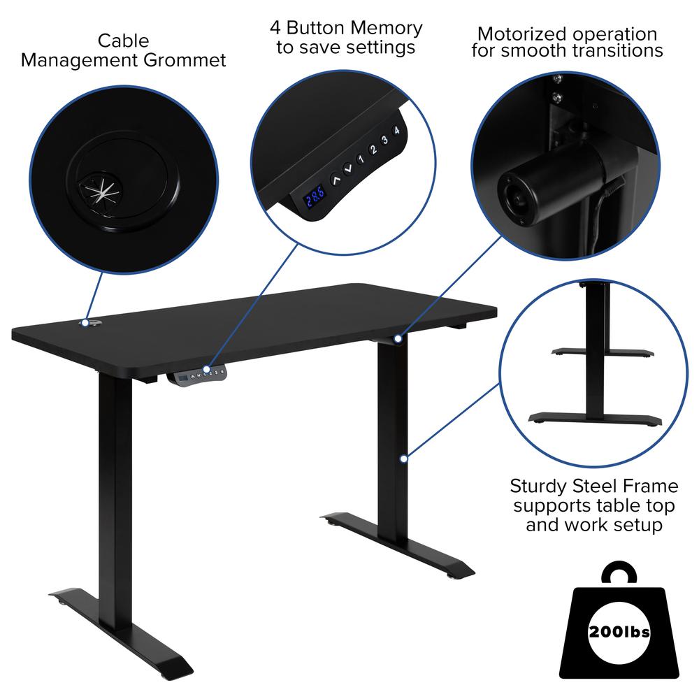 Adjustable Height Motorized Standing Desk & Swivel Chair Duo. Picture 8