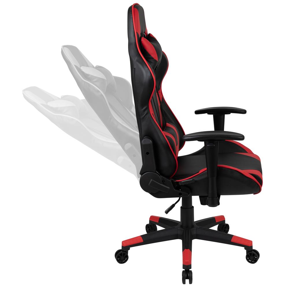 Black Gaming Desk and Red/Black Reclining Gaming Chair Set. Picture 11