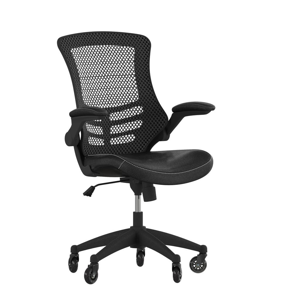Desk Chair with Roller Wheels | Swivel Chair with Kelista Mid-Back. Picture 1