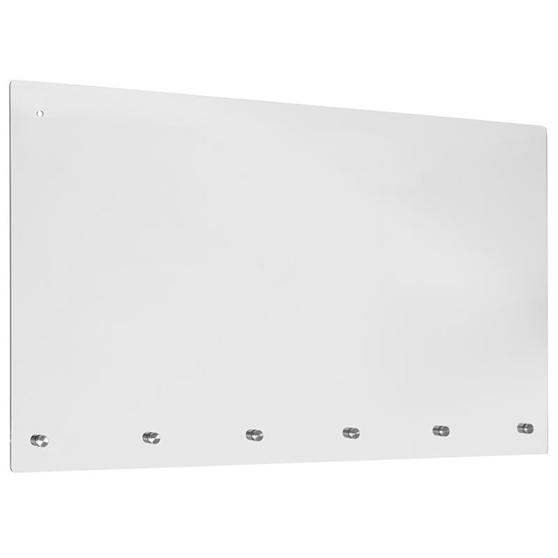 Acrylic Suspended Register Shield / Sneeze Guard, 24"H x 42"L - Hanging and Mounting Hardware Included. Picture 2