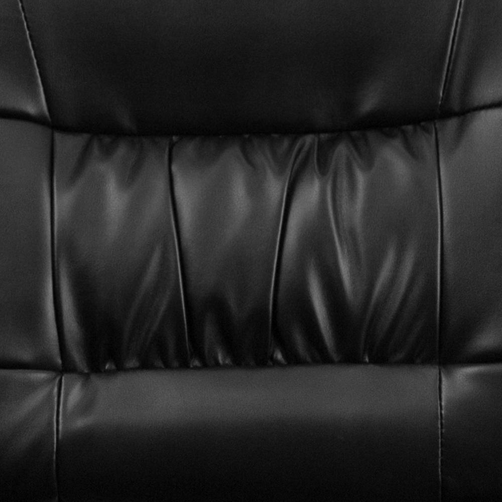 Black LeatherSoft Executive Side Reception Chair with Black Metal Frame. Picture 11