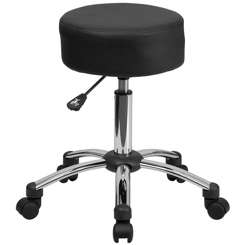 Medical Ergonomic Stool with Chrome Base. Picture 2