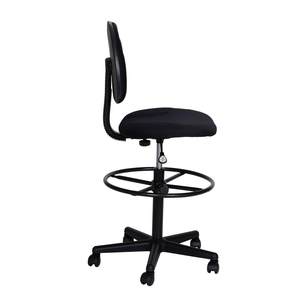 Black Fabric Drafting Chair (Cylinders: 22.5''-27''H or 26''-30.5''H). Picture 9