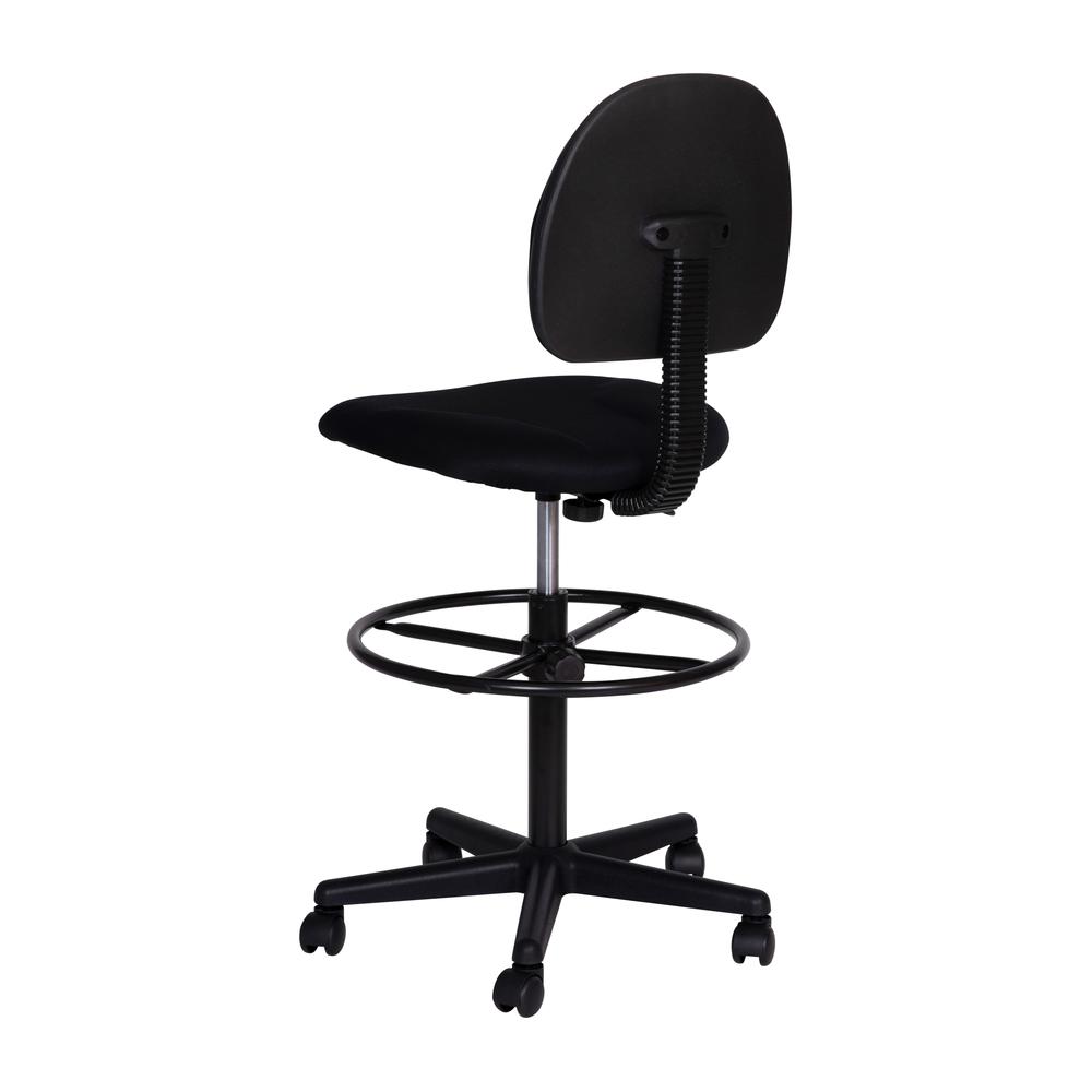 Black Fabric Drafting Chair (Cylinders: 22.5''-27''H or 26''-30.5''H). Picture 7