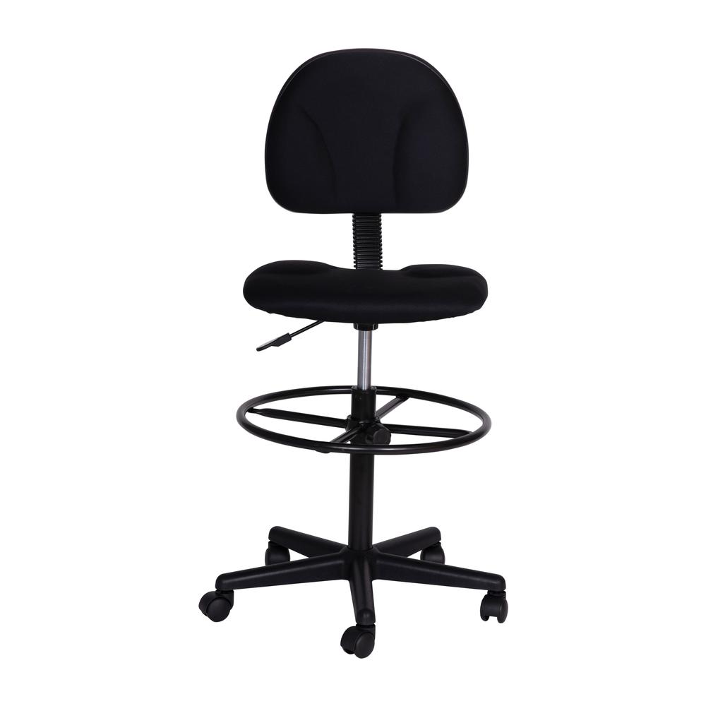 Black Fabric Drafting Chair (Cylinders: 22.5''-27''H or 26''-30.5''H). Picture 10