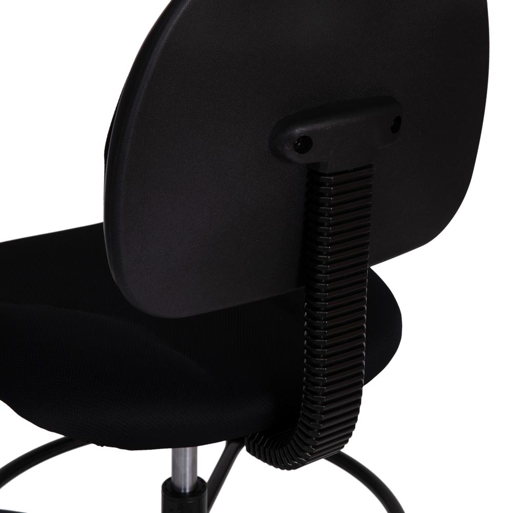 Black Fabric Drafting Chair (Cylinders: 22.5''-27''H or 26''-30.5''H). Picture 11