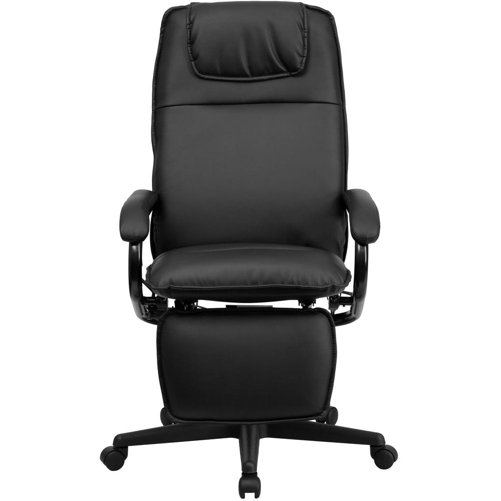 High Back Black LeatherSoft Executive Reclining Ergonomic Swivel Office Chair with Arms. Picture 5