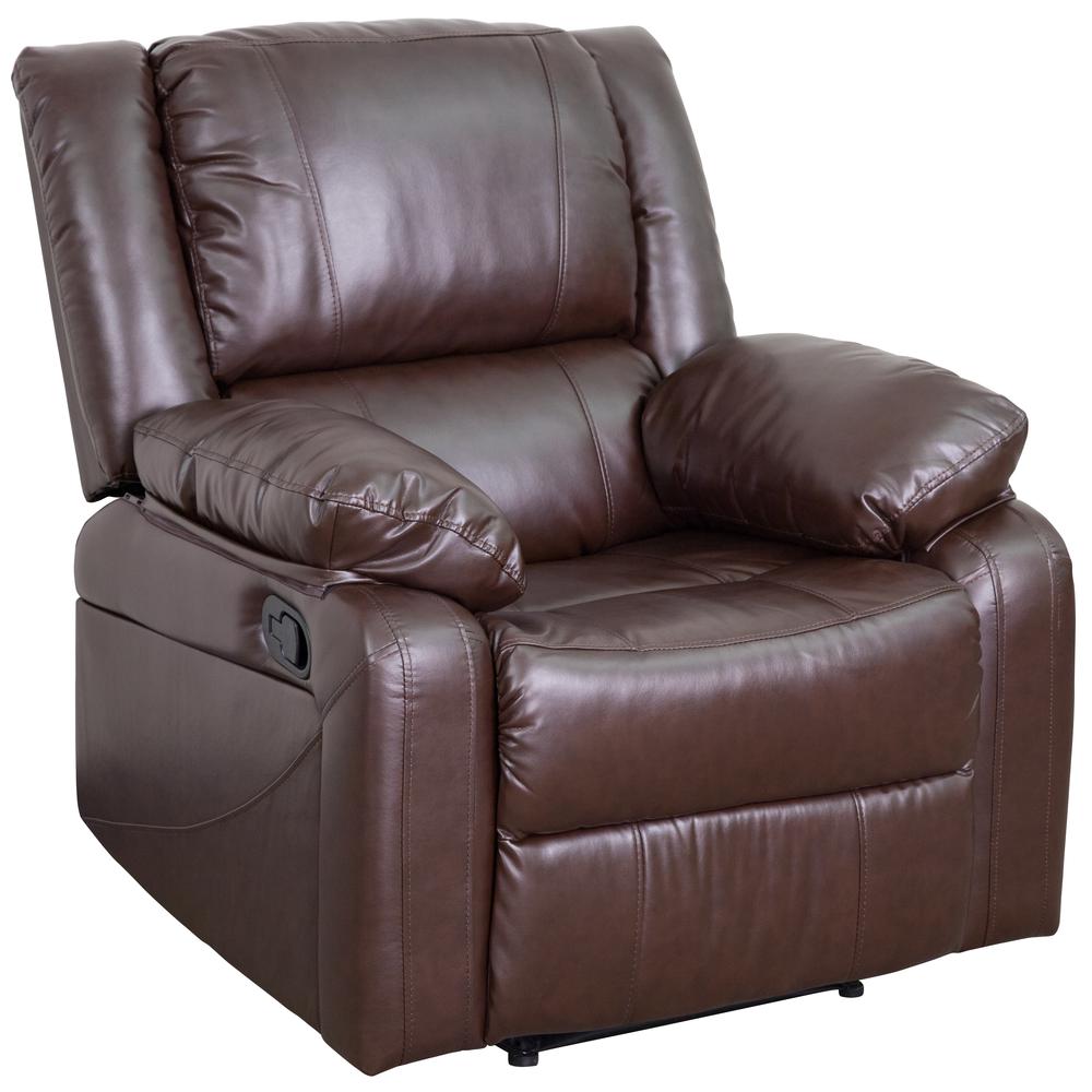 Brown LeatherSoft Recliner. Picture 1