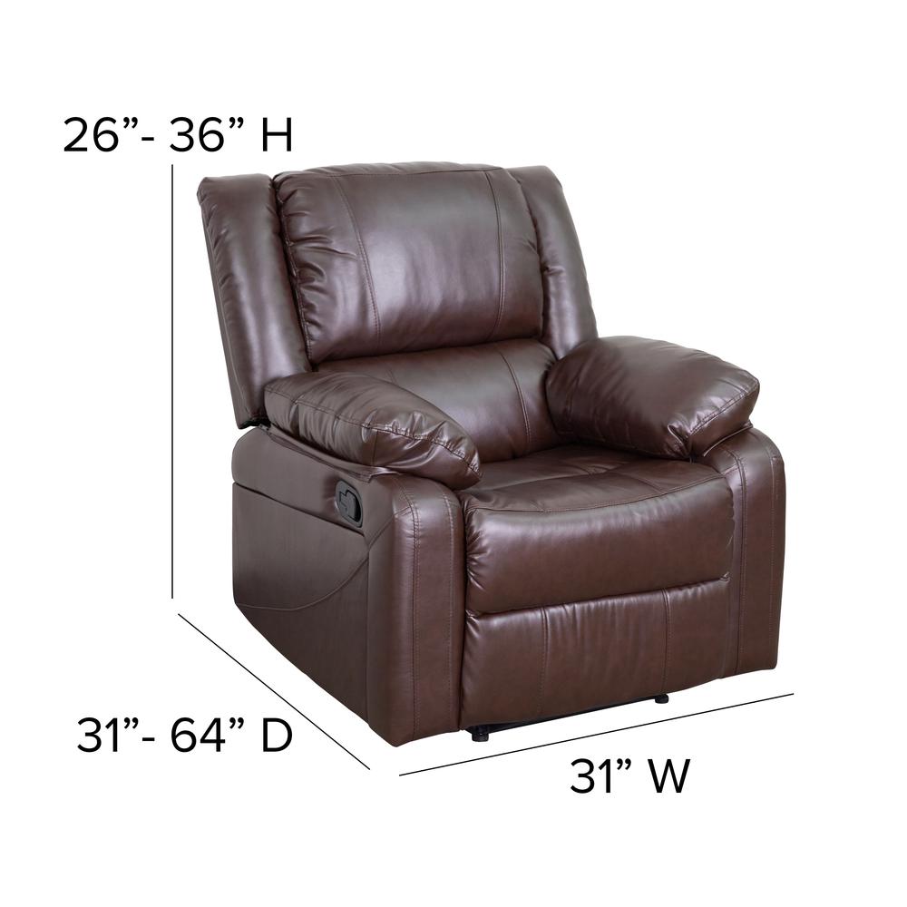 Brown LeatherSoft Recliner. Picture 2