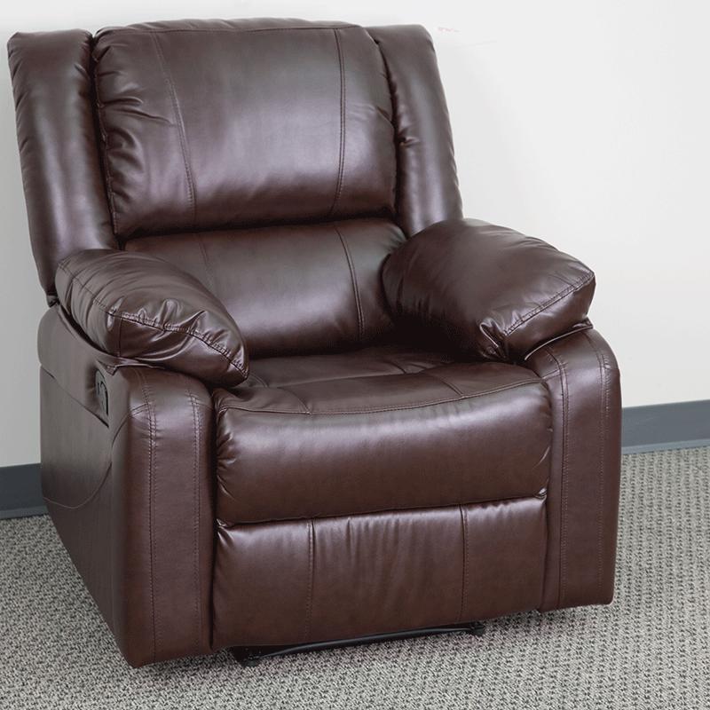 Brown LeatherSoft Recliner. Picture 5