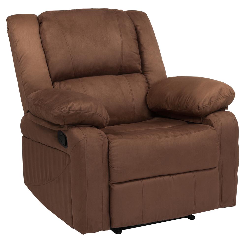 Harmony Series Chocolate Brown Microfiber Recliner. Picture 1