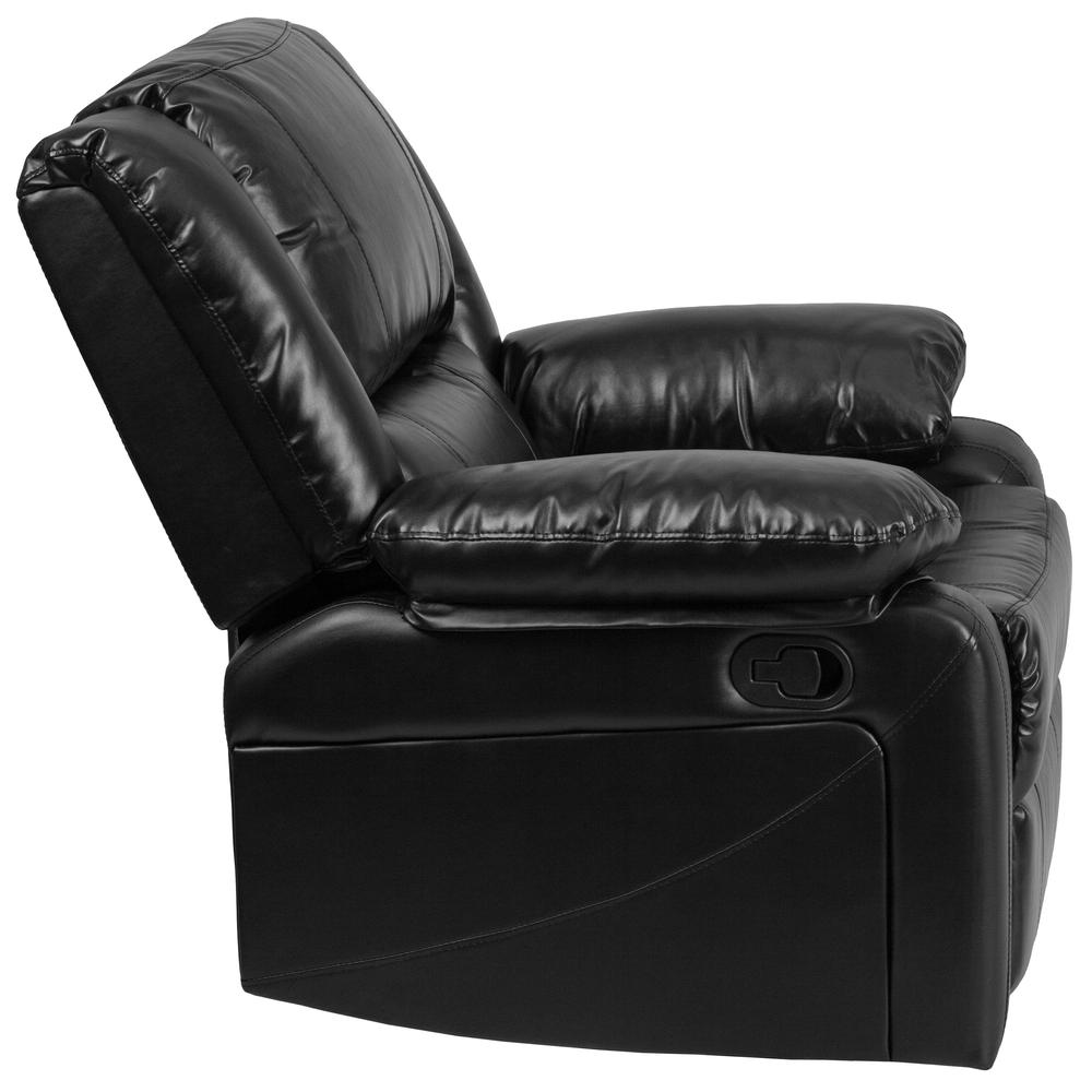 Black LeatherSoft Recliner. Picture 4
