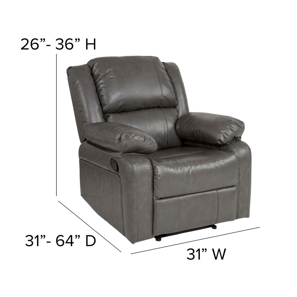 Gray LeatherSoft Recliner. Picture 2
