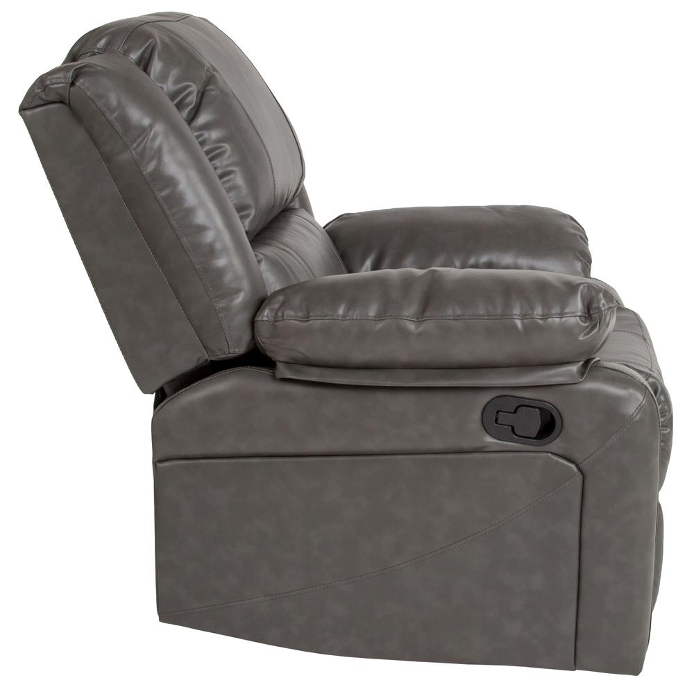 Gray LeatherSoft Recliner. Picture 3