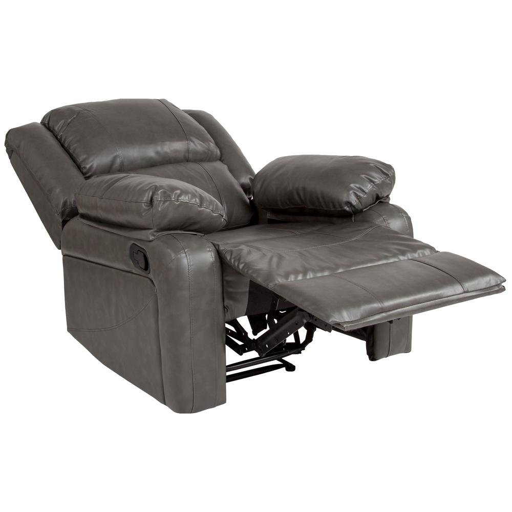 Gray LeatherSoft Recliner. Picture 6