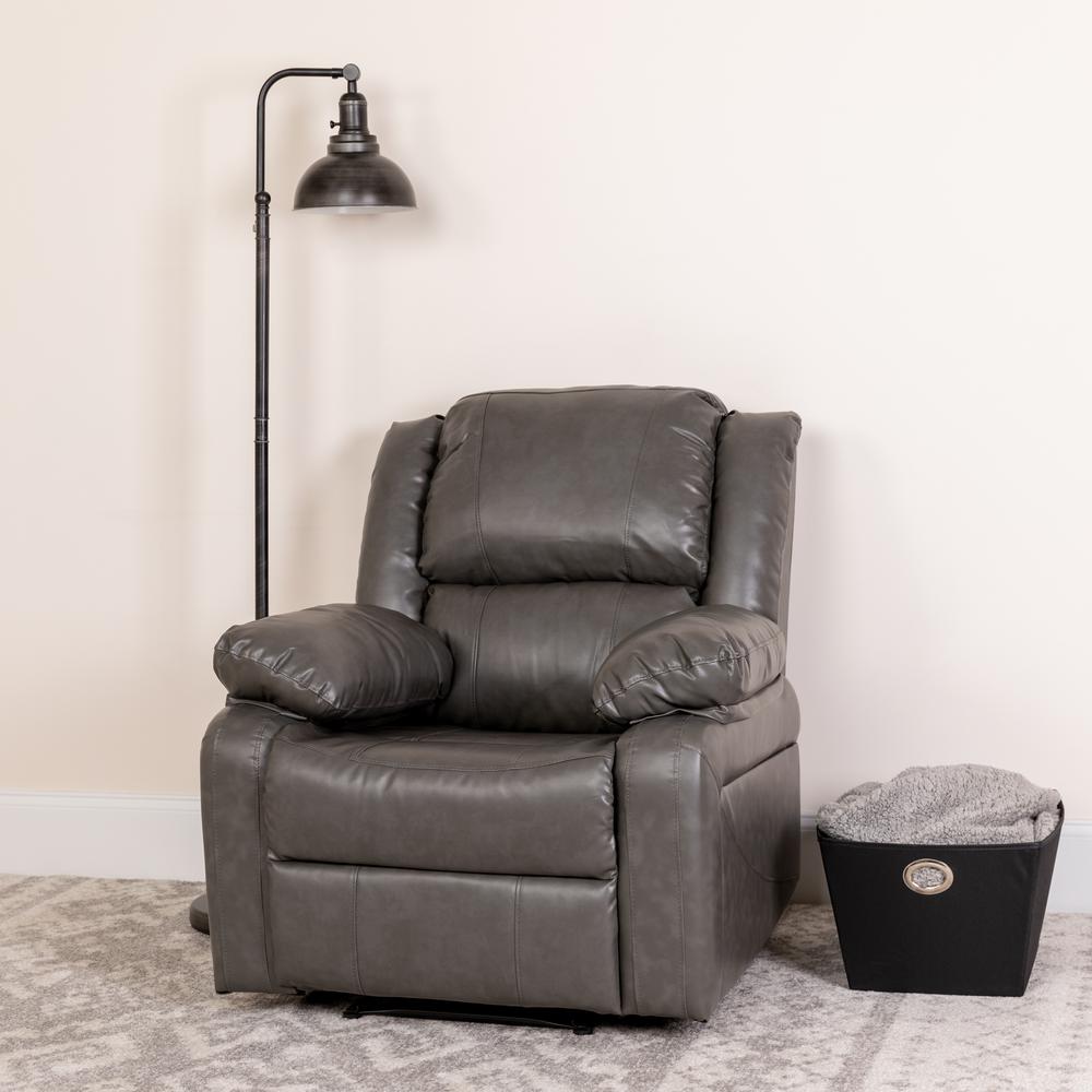 Gray LeatherSoft Recliner. Picture 8