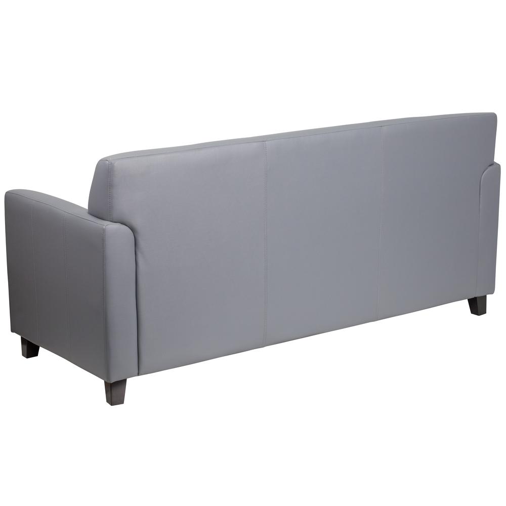 Gray LeatherSoft Sofa with Clean Line Stitched Frame. Picture 2