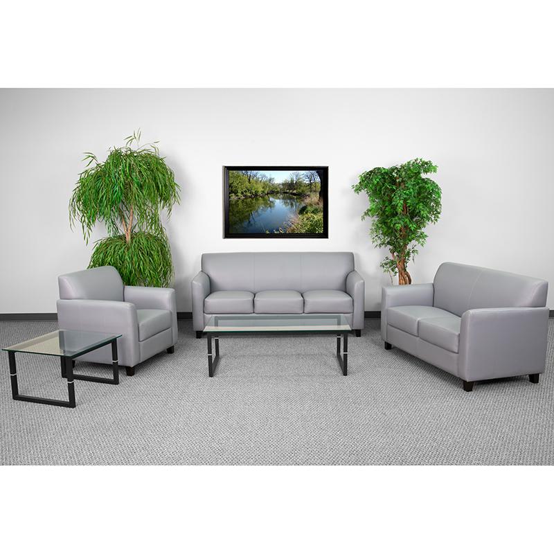 HERCULES Diplomat Series Reception Set in Gray LeatherSoft. Picture 1