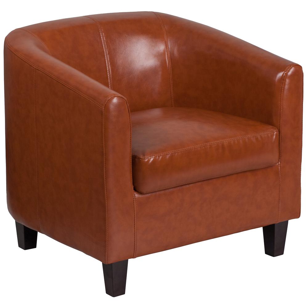 Brown LeatherSoft Lounge Chair. Picture 1
