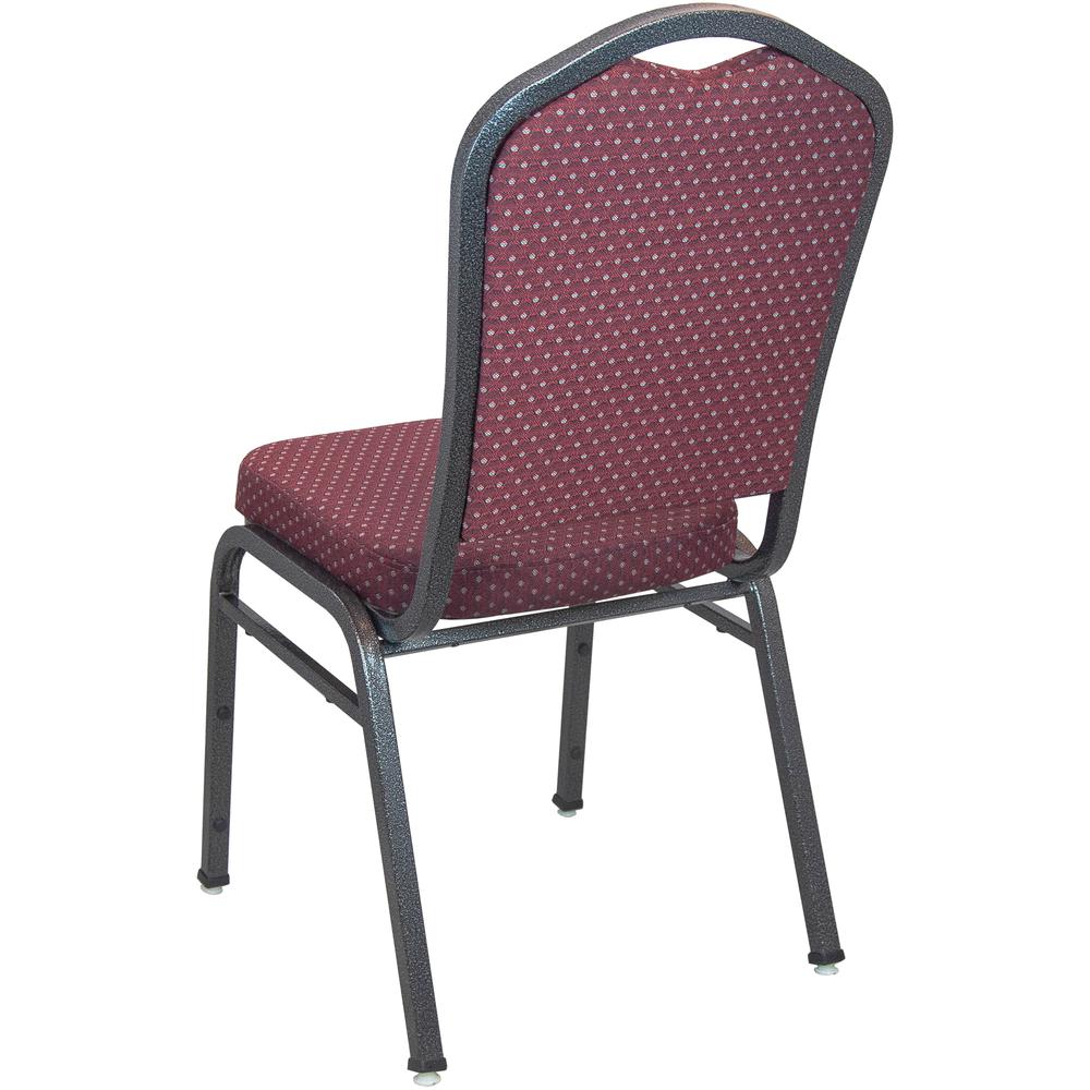 Premium Burgundy-patterned Crown Back Banquet Chair - Silver Vein. Picture 4