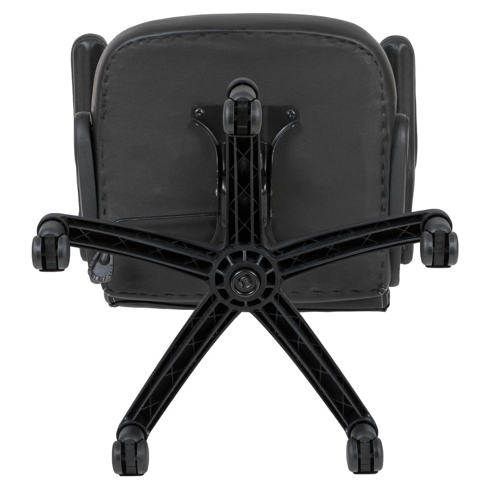 Gaming Chair Racing Office Ergonomic Computer PC Adjustable Swivel Chair with Flip-up Arms, Black LeatherSoft. Picture 10