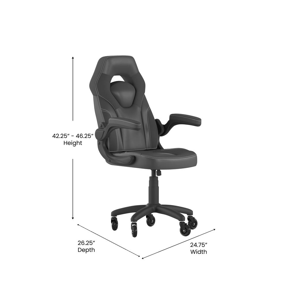 X10 Gaming Chair Racing Office Computer Chair, Black LeatherSoft. Picture 5