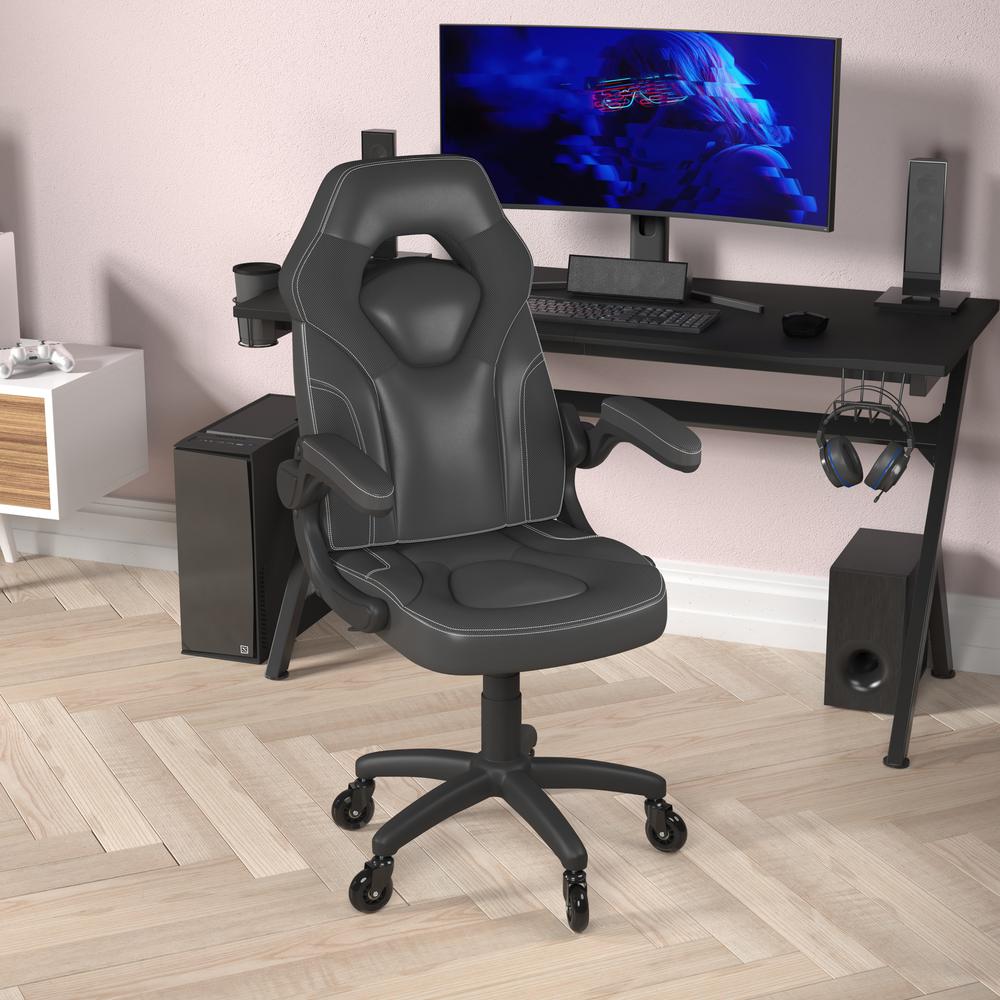 X10 Gaming Chair Racing Office Computer Chair, Black LeatherSoft. Picture 6