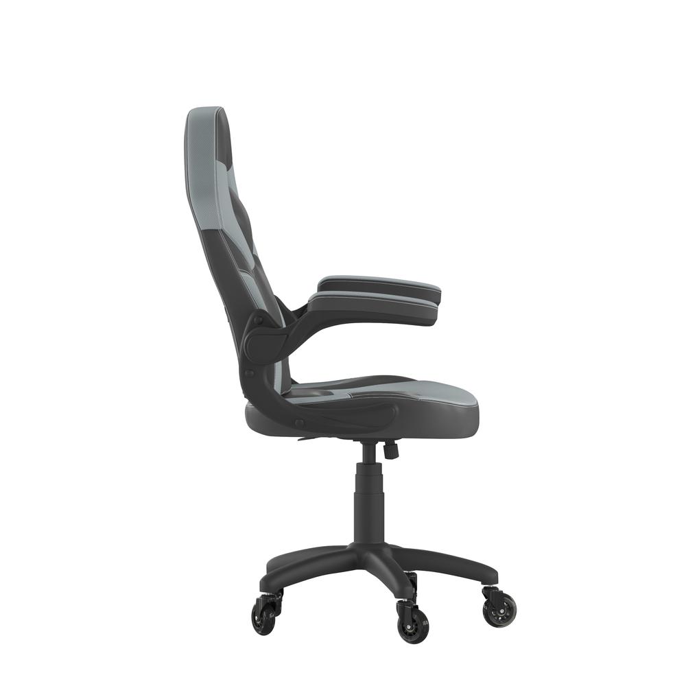 X10 Gaming Chair Racing Office Computer Chair, Gray/Black LeatherSoft. Picture 8