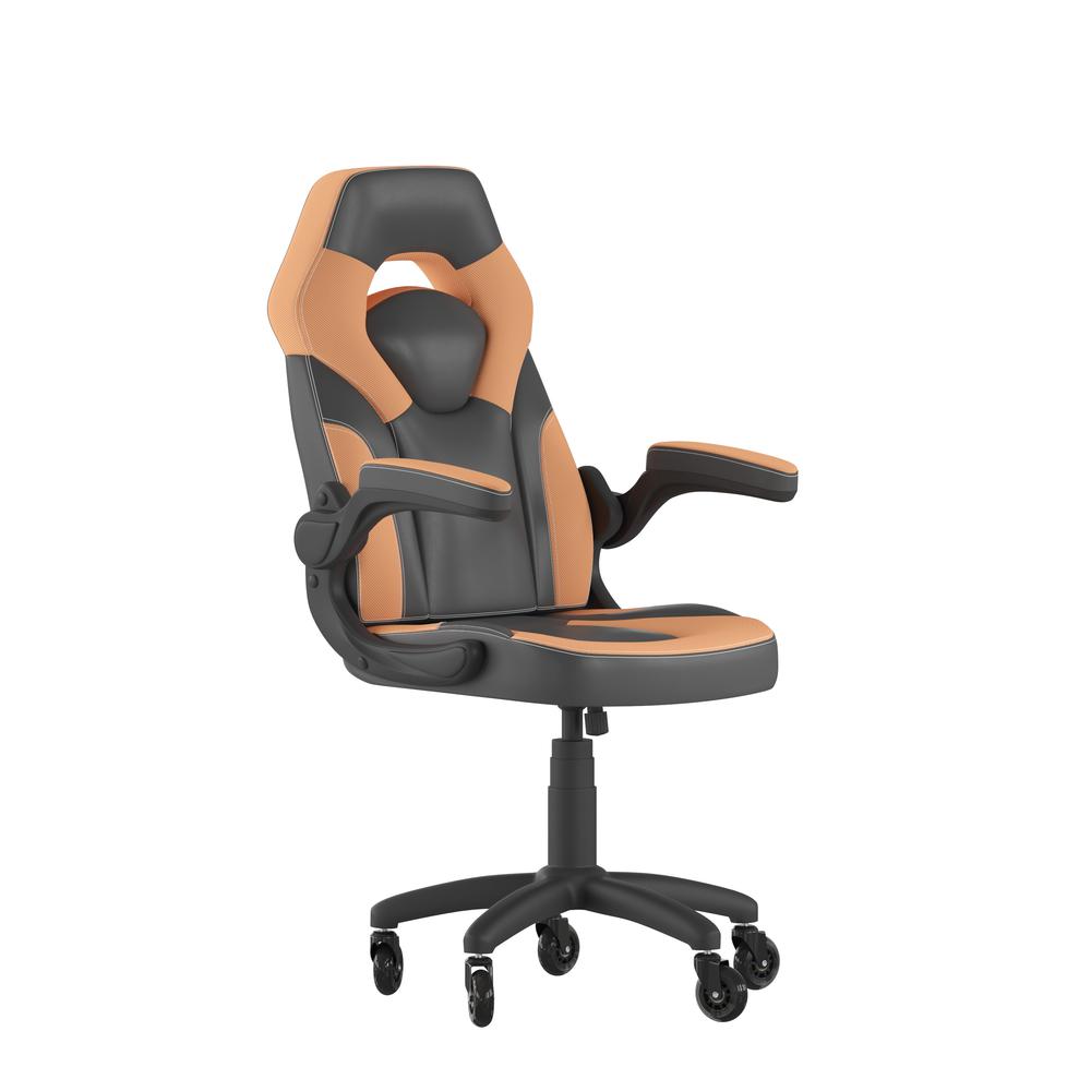 X10 Gaming Chair Racing Office Computer Chair, Orange/Black LeatherSoft. Picture 2