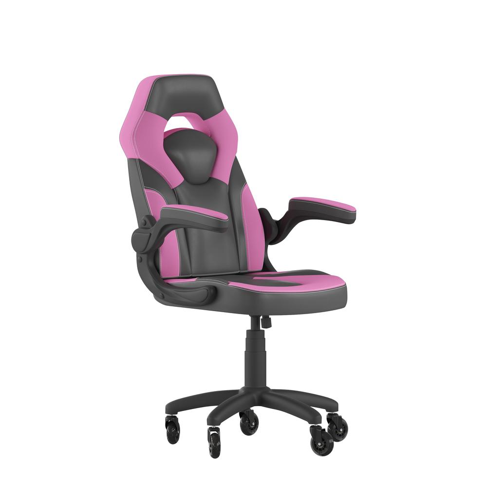 X10 Gaming Chair Racing Office Computer Chair, Pink/Black LeatherSoft. Picture 2