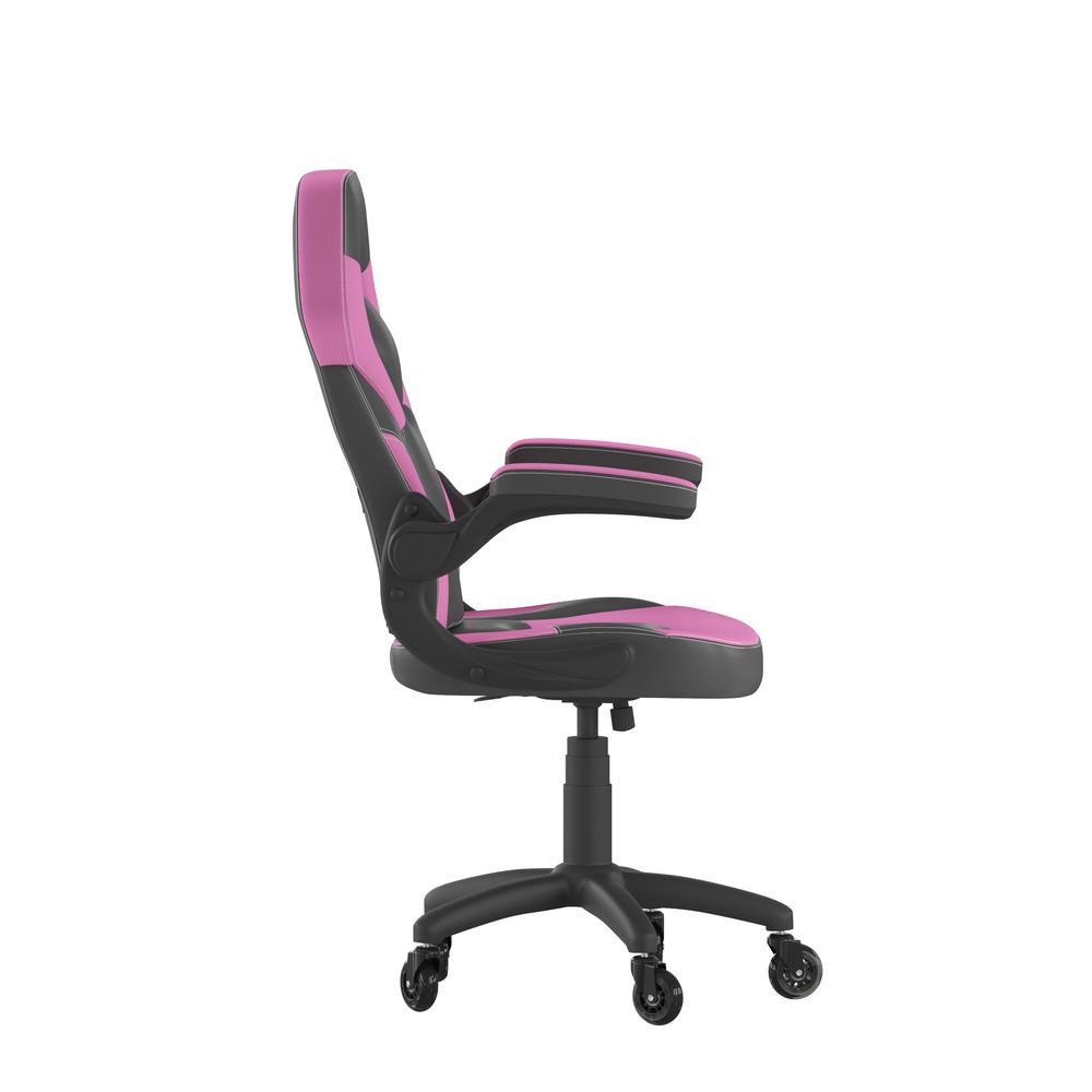 X10 Gaming Chair Racing Office Computer Chair, Pink/Black LeatherSoft. Picture 8
