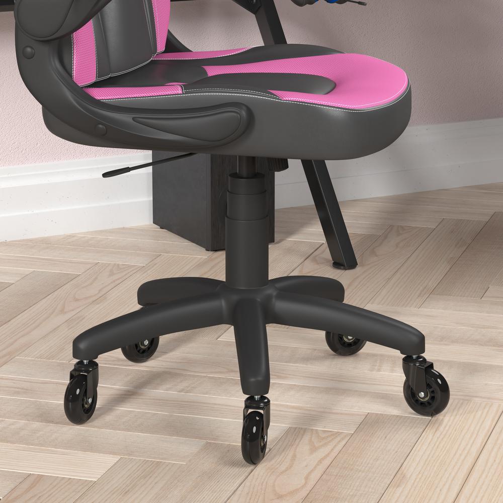 X10 Gaming Chair Racing Office Computer Chair, Pink/Black LeatherSoft. Picture 7