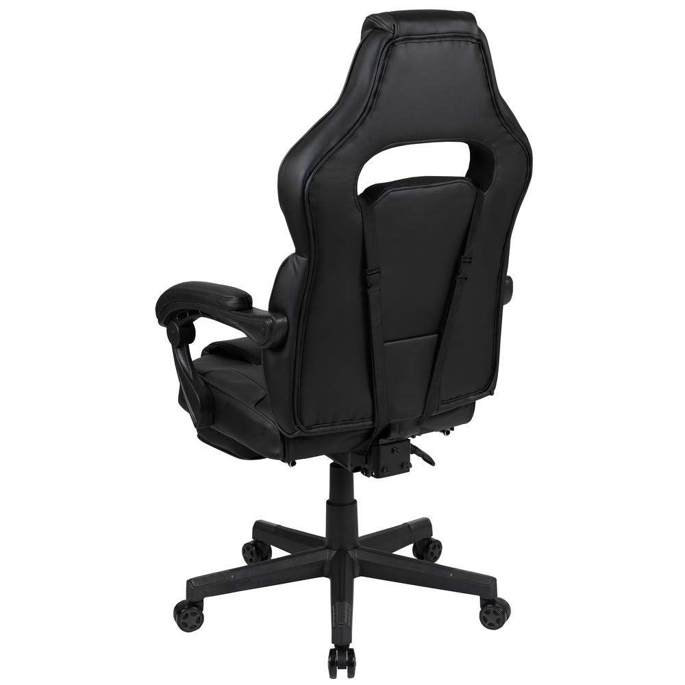 X40 Gaming Chair Racing Ergonomic Computer Chair with Fully Reclining Back/Arms, Slide-Out Footrest, Massaging Lumbar - Black. Picture 6