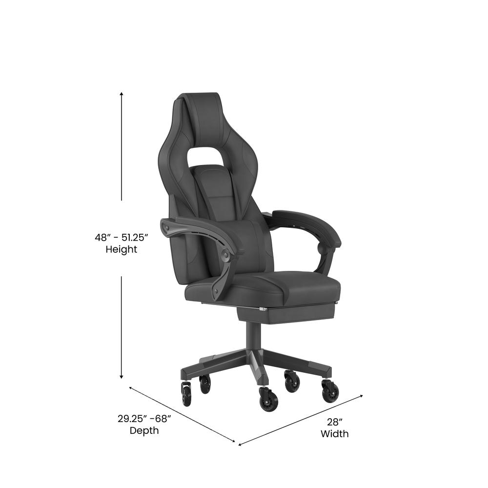 X40 Gaming Chair Racing Computer Chair - Black. Picture 5