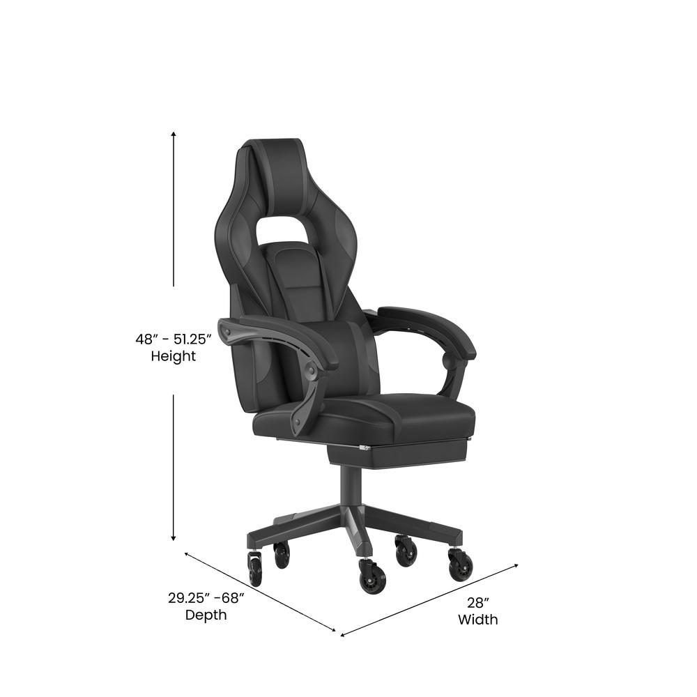 X40 Gaming Chair Racing Computer Chair - Black/Gray. Picture 5