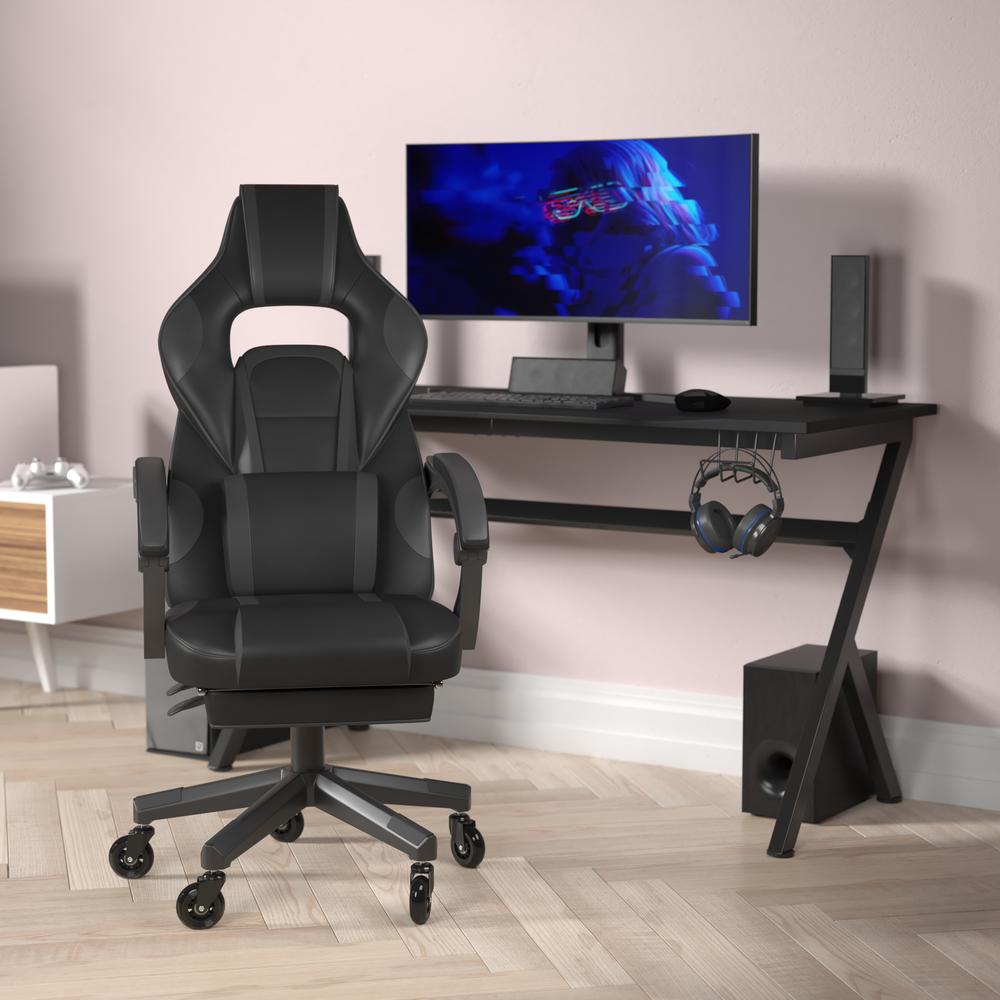 X40 Gaming Chair Racing Computer Chair - Black/Gray. Picture 1