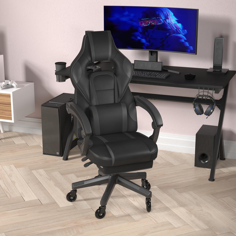 X40 Gaming Chair Racing Computer Chair - Black/Gray. Picture 6
