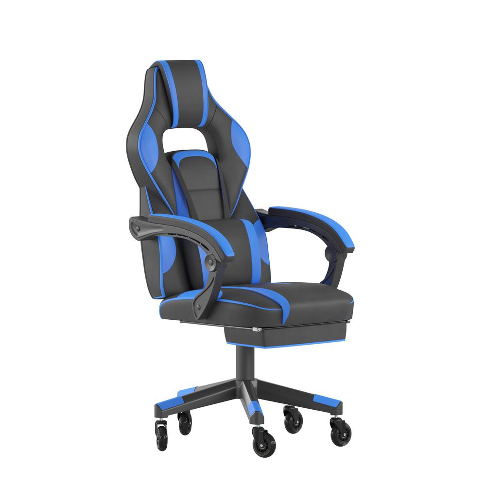 X40 Gaming Chair Racing Computer Chair - Black/Blue. Picture 2