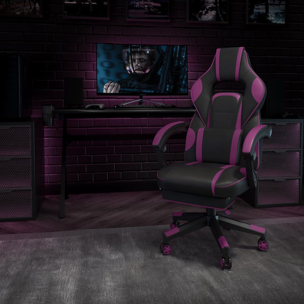 X40 Gaming Chair Racing Computer Chair - Black/Purple. Picture 1