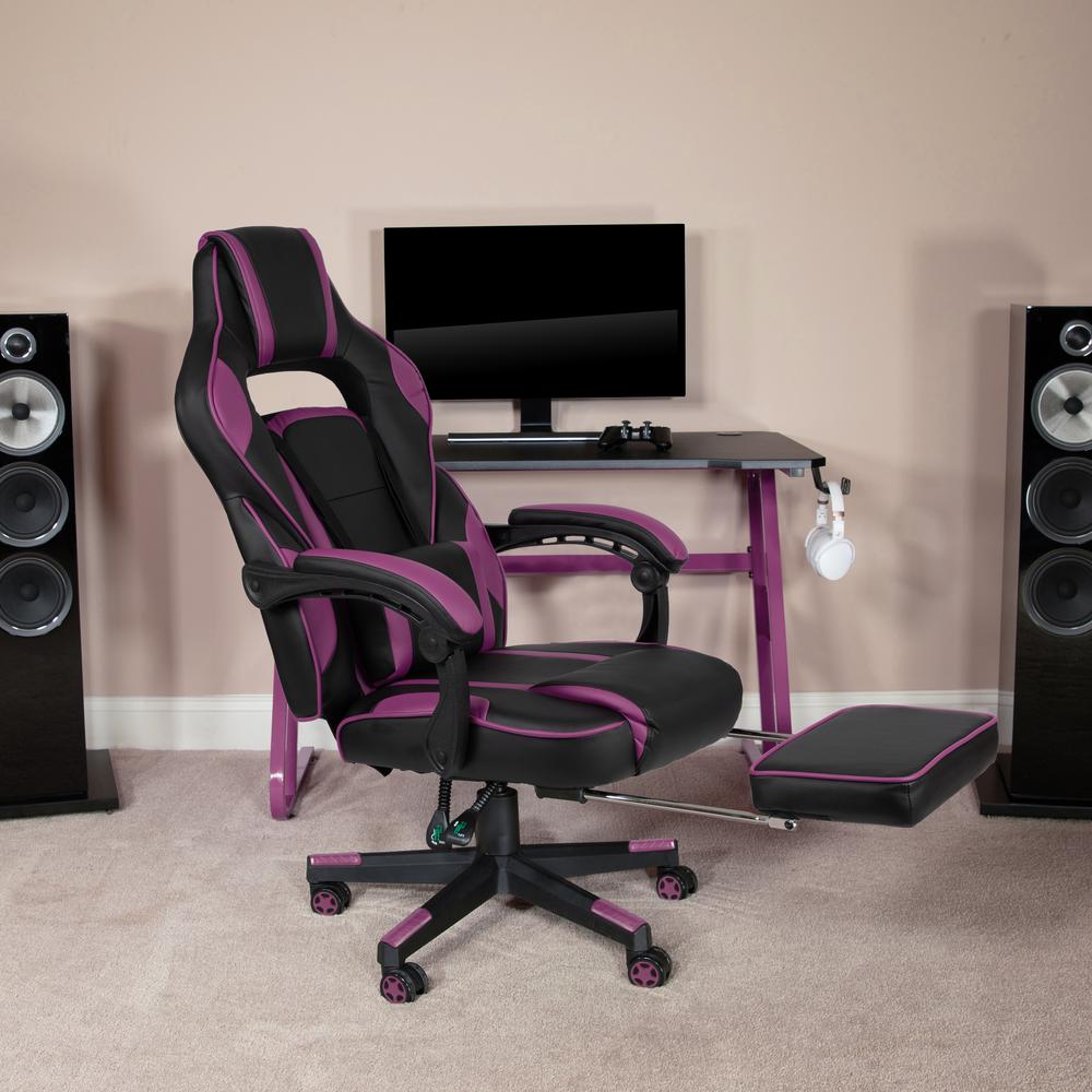 X40 Gaming Chair Racing Computer Chair - Black/Purple. Picture 6