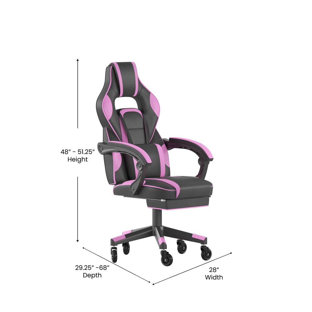 X40 Gaming Chair Racing Computer Chair - Black/Purple. Picture 5