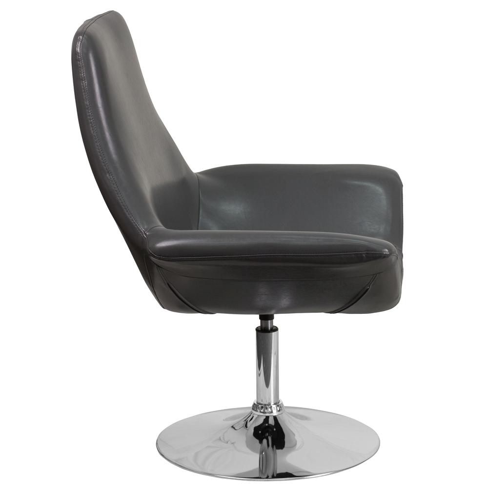 HERCULES Sabrina Series Gray LeatherSoft Side Reception Chair. Picture 3