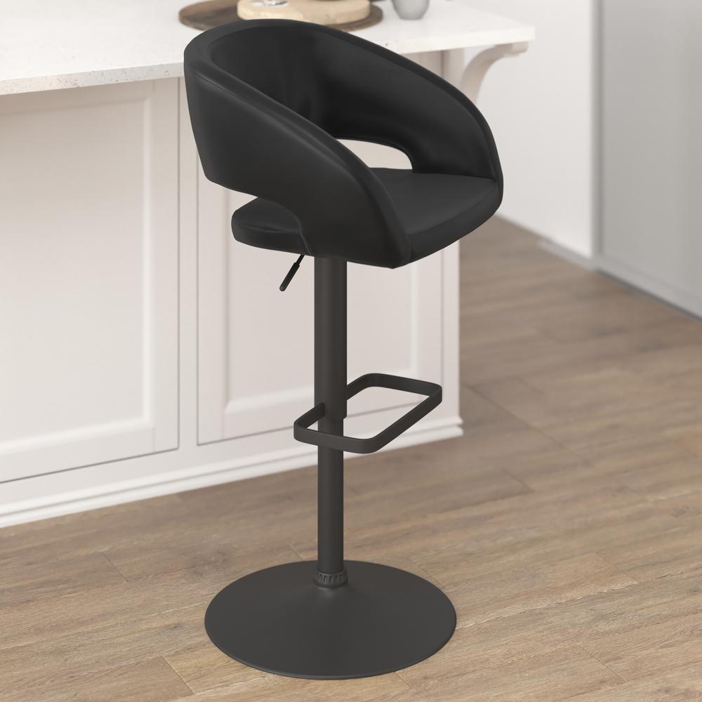 Contemporary Adjustable Swivel Bar Stool. Picture 5